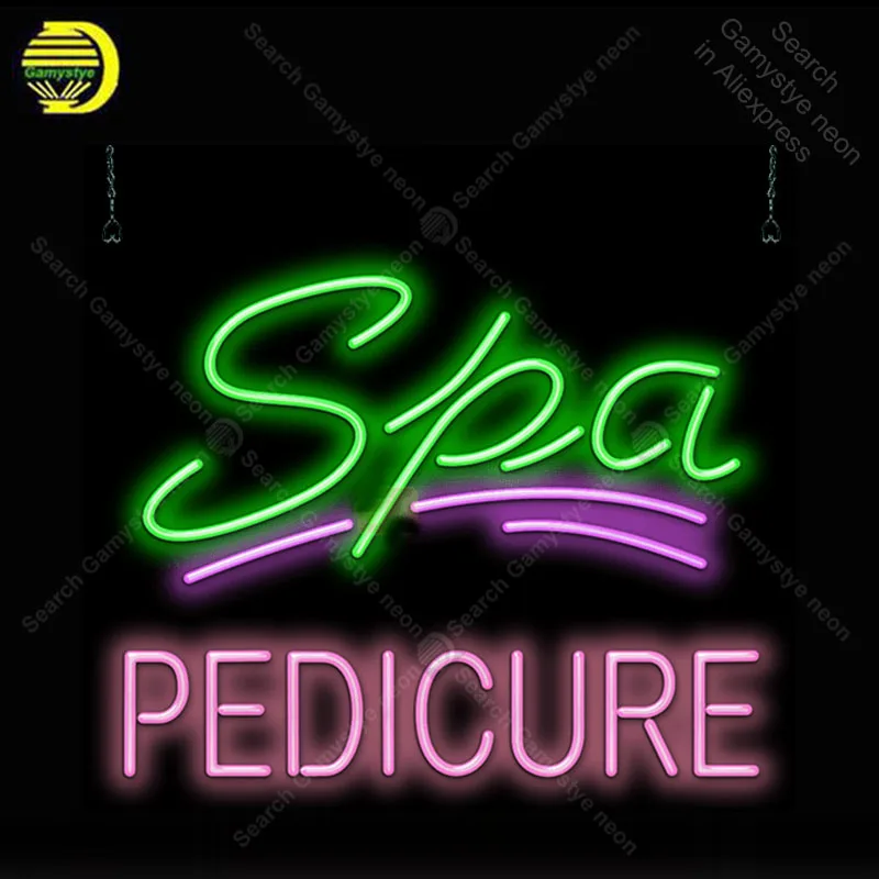 

Neon Sign for Spa with Pedicure neon Light Sign Business Display glass Tubes Handcrafted signs Fill Gas Art Neon Lamp for Room