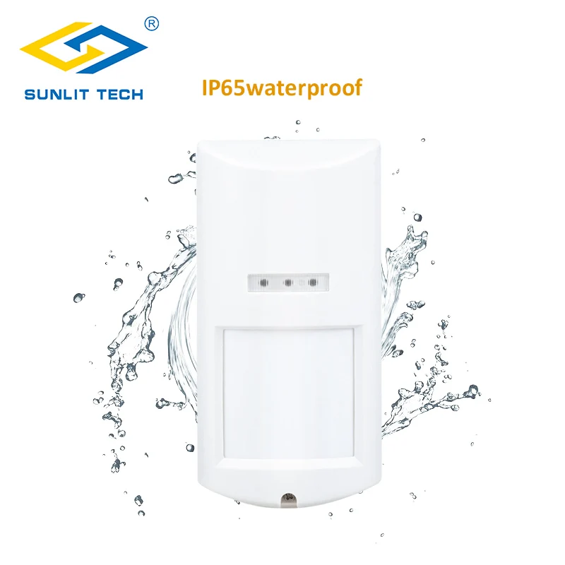 Outdoor Waterproof IP65 Wire Microwave Infrared Motion Sensor Anti-pet 100° 12M Detecting Coverage for Burglar Alarm System