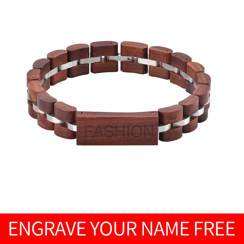 Mewah Merek Bobo Burung Pulseras Mujer Kayu Gratis Kustomisasi Warna-warni Gelang untuk Wanita dan Pria dengan Kotak Hadiah