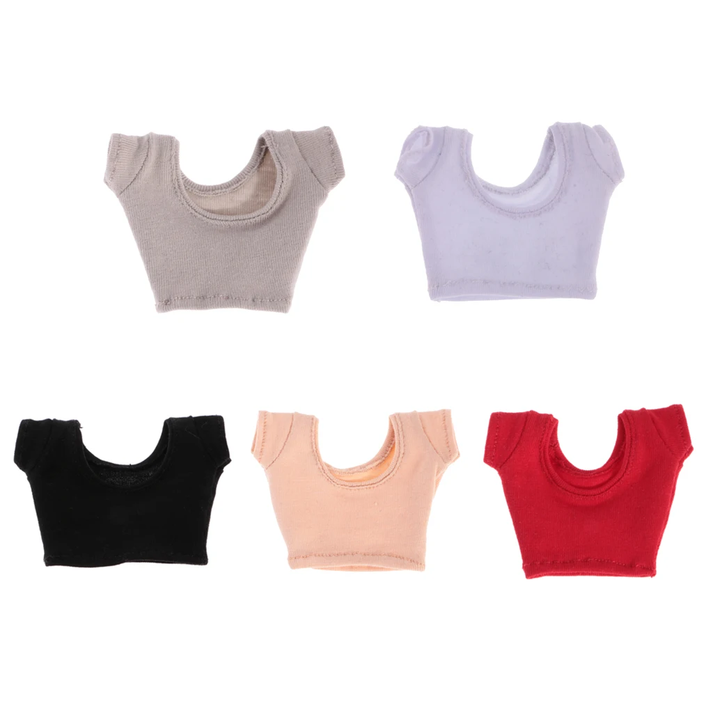 Fashion 1/6 Short Sleeve Crop Top T-Shirt Vest for Blyth 12'' Female Figure Body 1:6 Doll Clothes Dolls Accessories Girl Gift