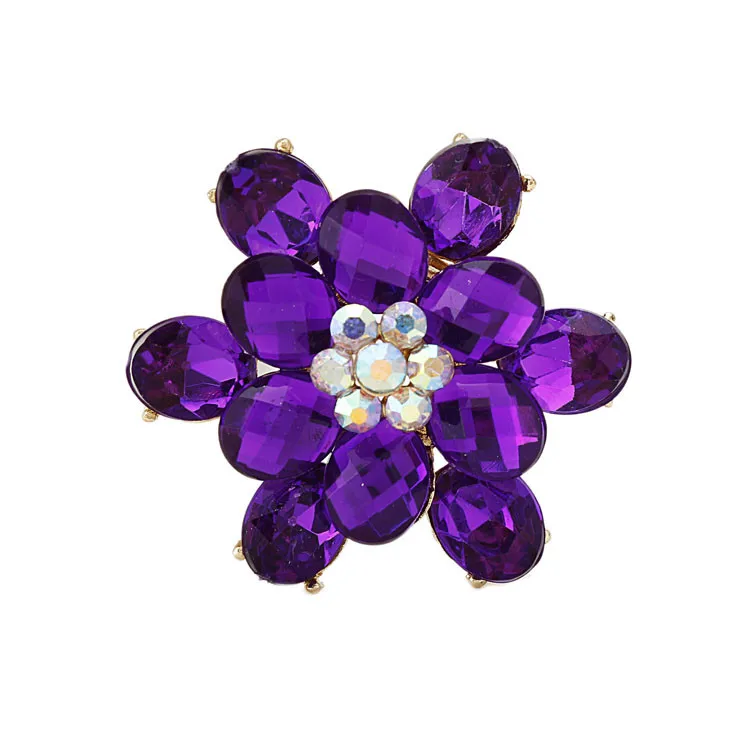 DIEZI Fashion Korean Cute Luxury Bouquet Brooch For Wedding Flower Crystal Rhinestone Bride Brooch Pins Women Brooch Jewelry