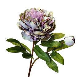 Luxury Versailles Palace Peony Artificial Flowers branch with leaves Silk peonies flores  artificiales Home wedding decoration