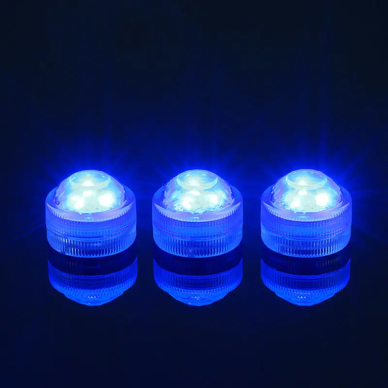 10pcs/set 3528smd LED tea light remote controller floralyte submersible vase candle lamp 3LED wedding party decoration lighting