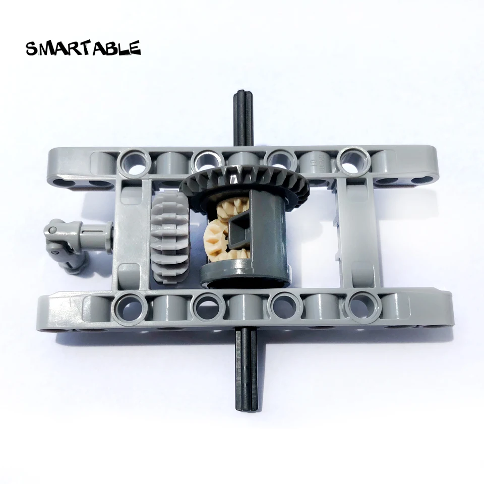 Smartable MOC – ensemble d'engrenages différentiels encadrés techniques, blocs de construction, pièces de châssis pour voitures, compatibles avec les grandes marques, 2 pièces/lot