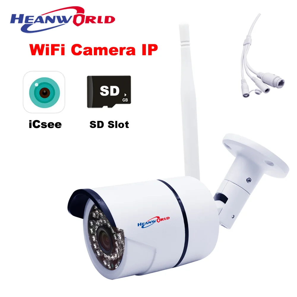 WiFi Camera Outdoor 1080P Micro SD Slot IP Camera HD Security Surveillance Camera Wireless Waterproof 2MP CCTV Cam IP P2P RJ45