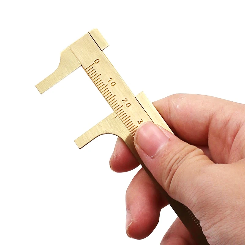 Mini Solid Brass Sliding Gauge Vernier Caliper 80mm 3.15 นิ้ววัด