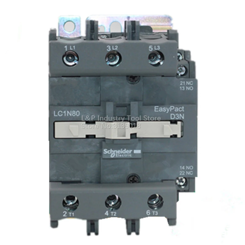 Imagem -04 - Original Novo Schneider Lc1-e Easypact Tvs Série Lc1e80m5n 37kw380v 80a Contator Ac220v 50hz Atualizado para Lc1n80m5n 100