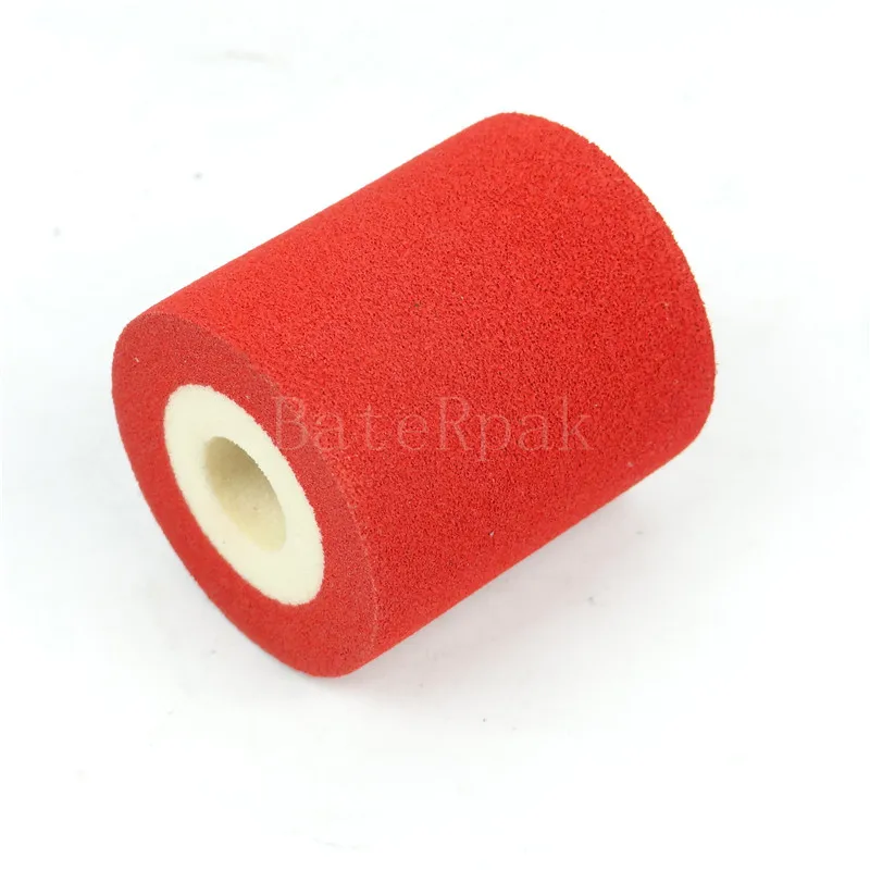 Colore rosso Solido rullo di Inchiostro, BateRpak 12 pz/cartone 100% spugna rullo di inchiostro, solido macchina di codifica rotoli, 36*32/40mm 90-130degree