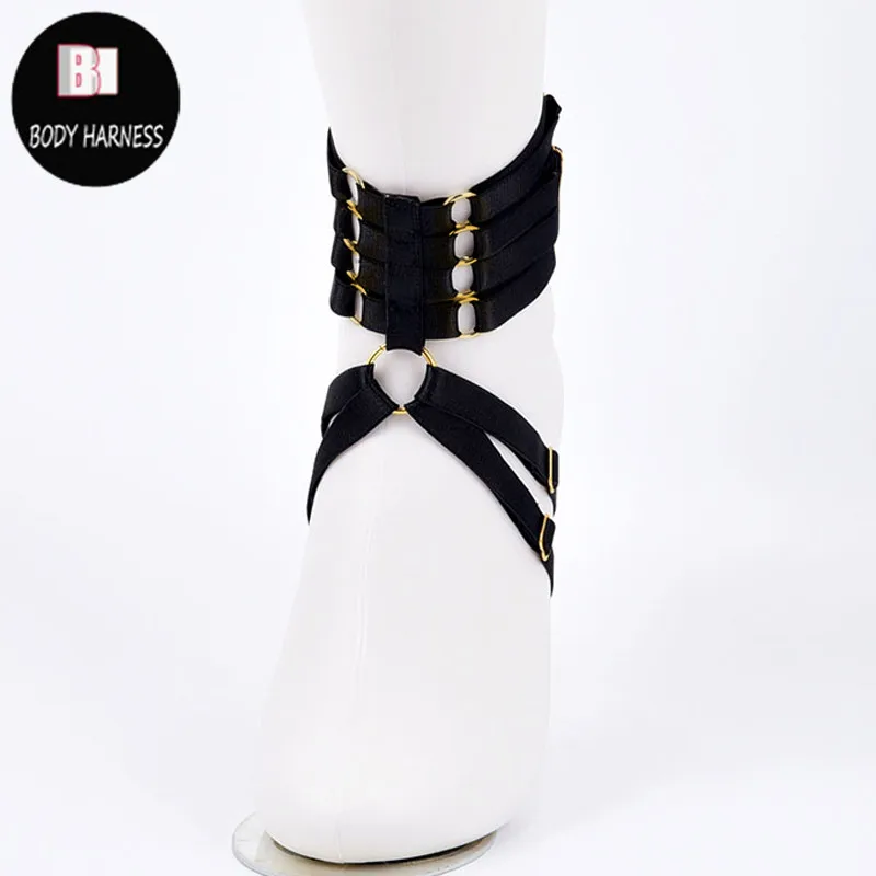 

Sexy Fashion Feet Harness Cage Women Gold Color Accessories Body harness belt Ankle Adjustable Harness Belt