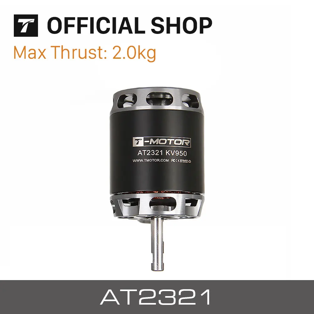 T-MOTOR AT2321 Long Shaft KV950 KV1250 brushless motor for  long range VTOL fixed wing UAV mapping surveillance delivery drone