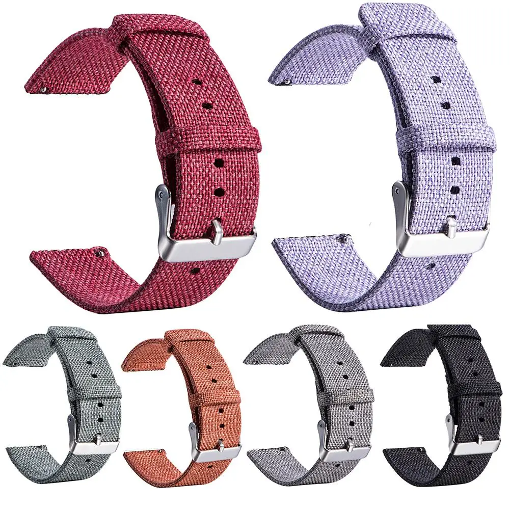 New Arrival 23cm Replacement Adjustable Soft Canvas Smart Watch Band Strap for Fitbit Blaze