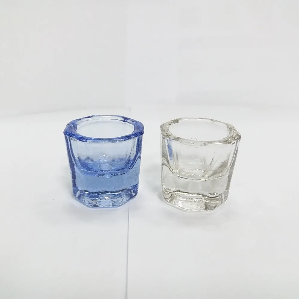 

2 pcs Dental Octagonal Stirring Cups Glass Cups Mixing Bowls Dappen Dishes