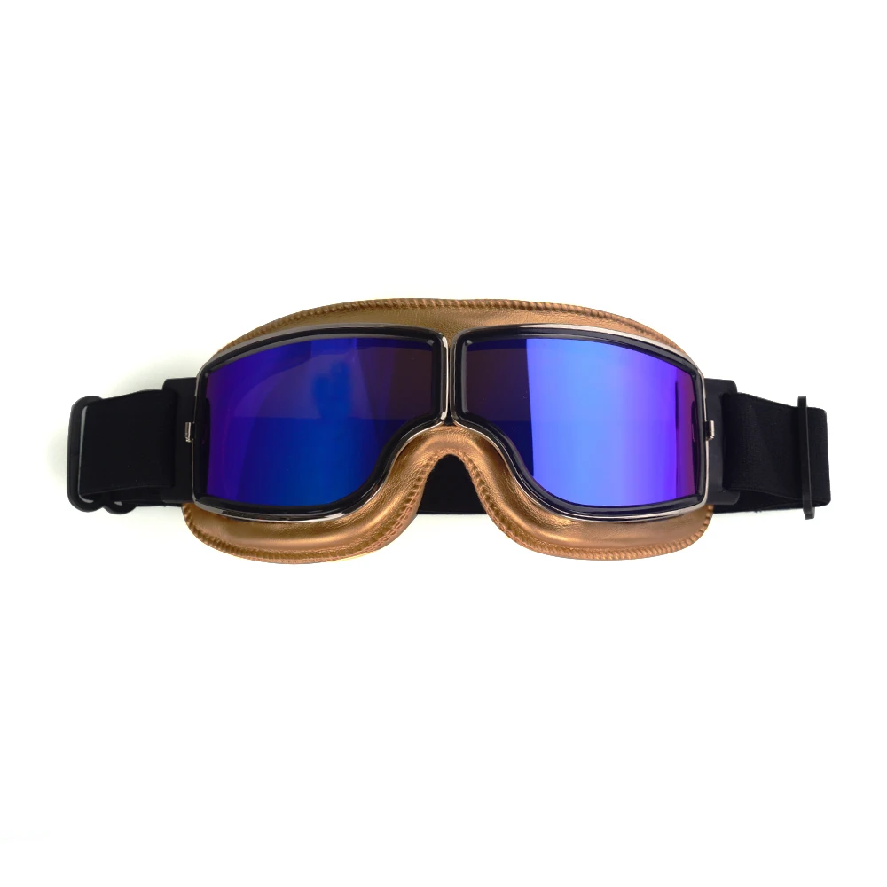 

Motorcycle Helmet Goggles Vintage Pilot Motorbike Scooter Biker Retro Goggles Foldable Protective Gear Glasses
