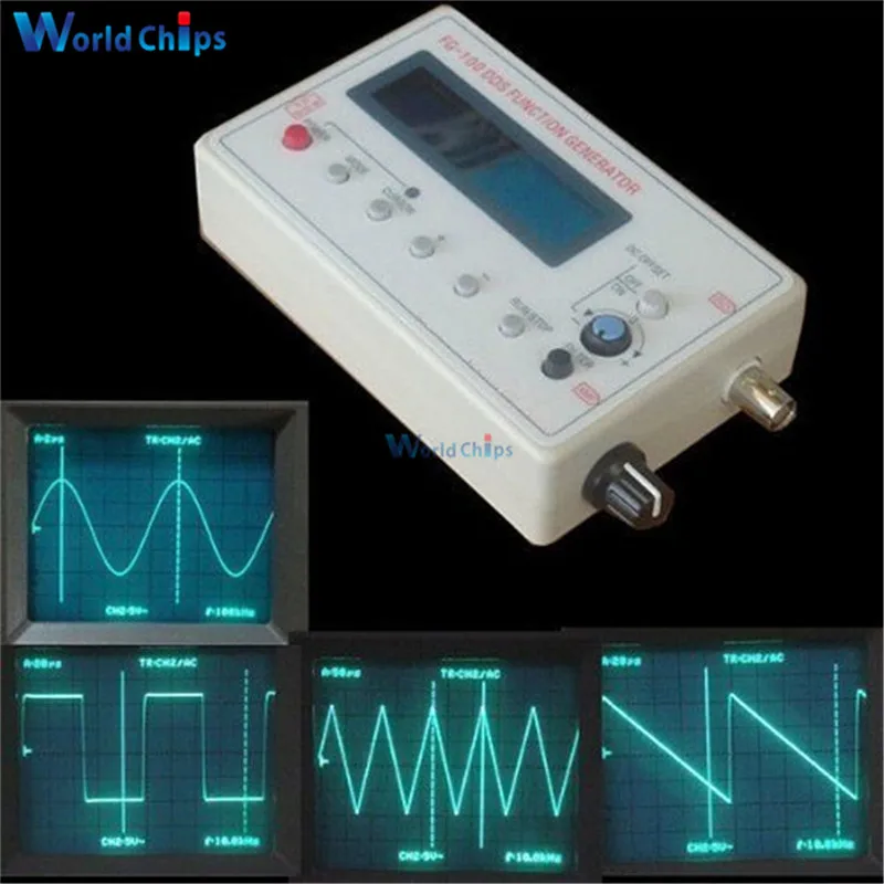 1HZ-500KHZ DDS Functional Signal Generator Sine Triangle Square Frequency Sawtooth Wave Waveform 1602 LCD Display