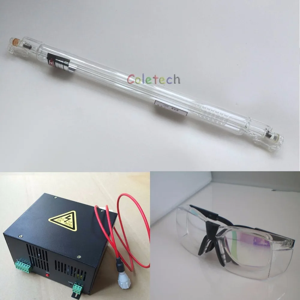 40W  CO2  Laser Tube 70cm +  Power Supply 110V Engraver Cutter + HQ Goggles