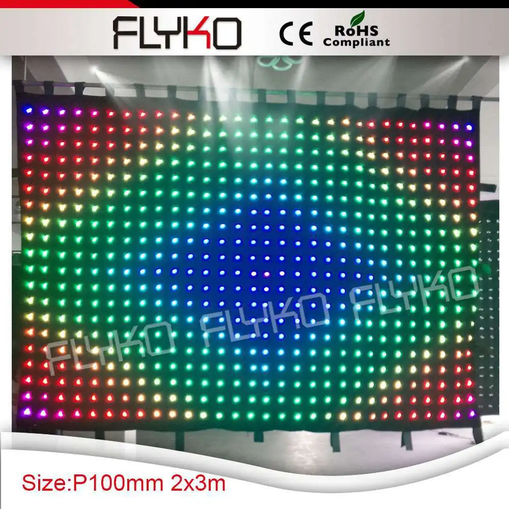 

Free Shipping Bar Background LED Vision Video Curtain