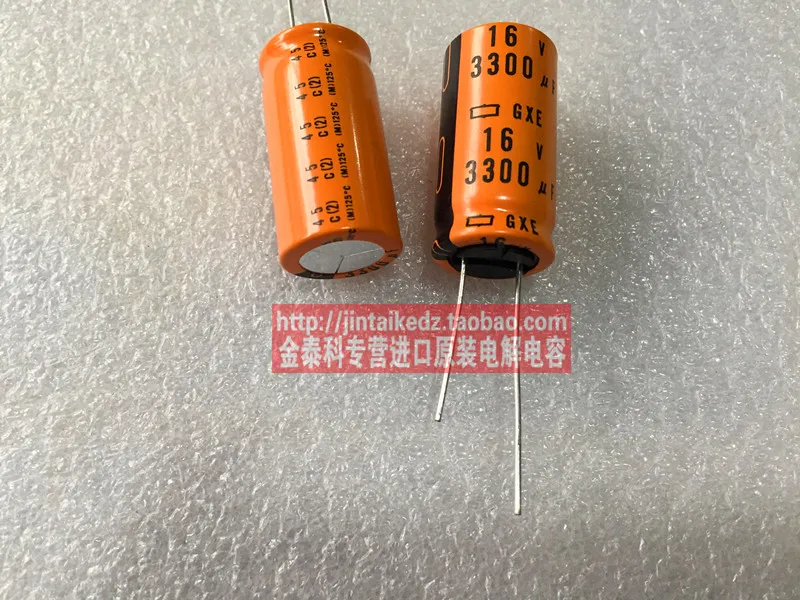 

10pcs/30pcs Imported electrolytic capacitors NIPPON origl 16V3300UF 16X30 GXE high temperature 125 degrees NCC free shipping