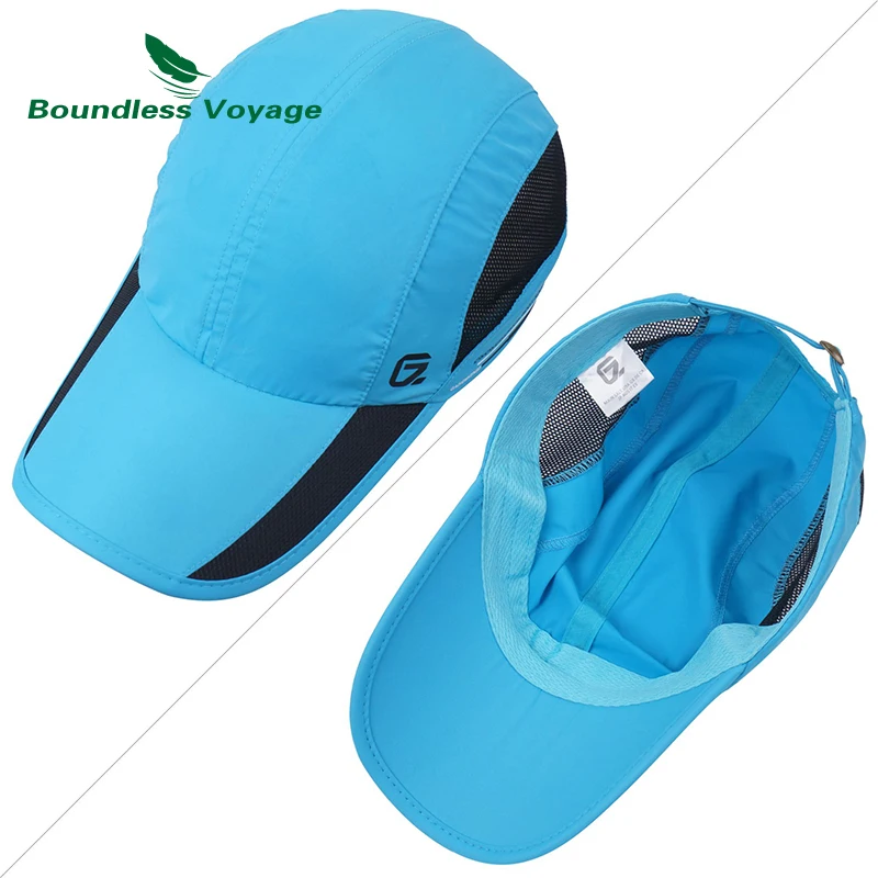 Boundless Voyage Women Men Baseball Cap Polyester Cotton Dad Hat Ultralight Running Cap Breathable Outdoor Climbing Cap BVH01