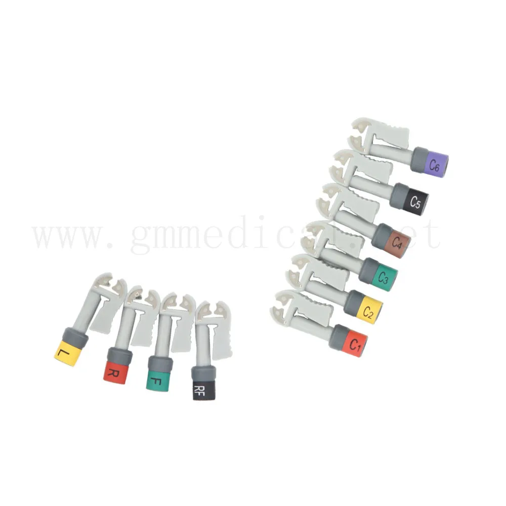 EKG Cable Connector sets, Grabber , AHA, 10pcs/set.