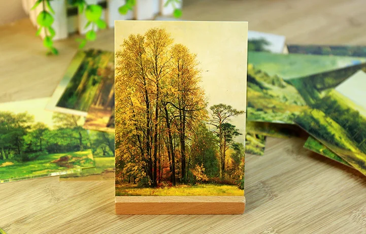 30Sheets/Lot Ivan Shishkin Painting Postcard INS Style Greeting Cards DIY Journal Decoration Gift Card