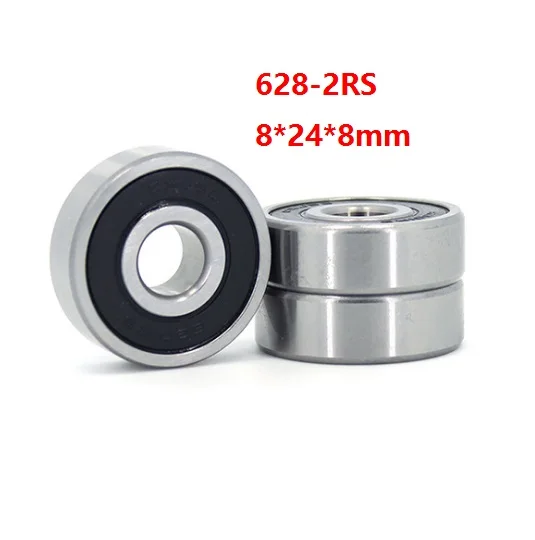 50/100pcs 8x24x8mm 628RS 628-2RS 628 RS 2RS Mini ball bearings 8*24*8mm Double cover Deep Groove Ball bearing