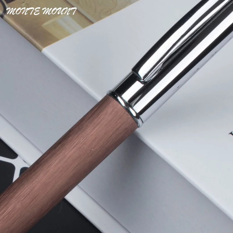 Wood ballpoint pen Writing Fluency Luxury Ballpoint Pen with 0.7mm Metal Gift Roller Ball Pens Office School Stationery Supplies image 3