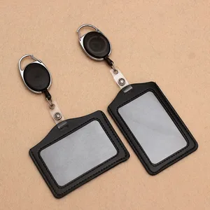 Black retractable Pulling Cracha Cracha ABS Plastic character scalable Student nurso exhibition PUr Black Card Holder 8 Main Sales Identification Cracha - №7