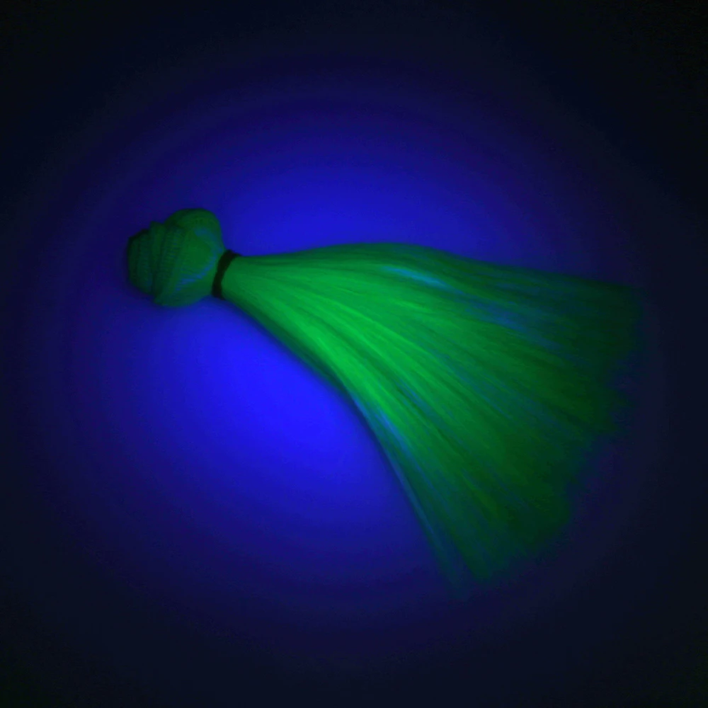 6Packs Streamer Salmon Pike Fly Sabiki Rig Making Material Bright Artificial Fiber for Fly Tying Fluo Green Rose Yellow