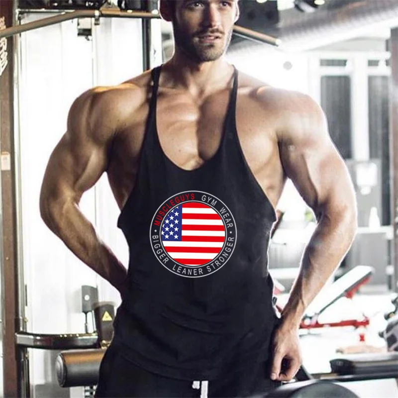 Marka odzież do uprawiania kulturystyki fitnessu siłownie stringer tank top mężczyźni kamizelka muskulation podkoszulek męski solidny mięsień tank blank Tops