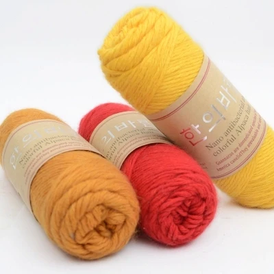 400g/lot    Alpaca Material Mohair Wool Knitting Yarn For Hand Knitting Scarf Hat Sweater Yarn