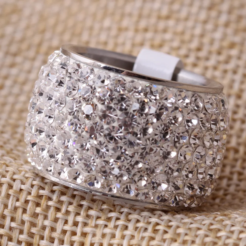 Wholesale High Quality Classic  Six Row Crystal Jewelry  Wedding Ring FREE SHIPPING!