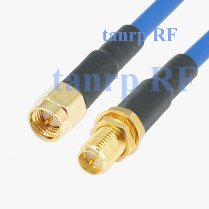 

10PCS 15CM coax Flexible blue jacket jumper extension cord cable RG402 6inch SMA male plug to RP SMA male RF adapter connector