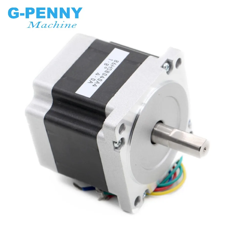 NEMA 34 CNC stepper motor 86x80mm 4.2N.m 4A D=14mm Nema34 stepping motor 570Oz-in for CNC engraving machine and 3D printer!