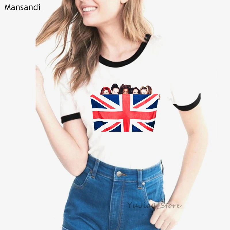 Spice Girls T Shirt Women Summer 2024 Tshirt Femme Harajuku Shirt Graphic Tees Women  90s Aesthetic Clothes Female T-Shirt