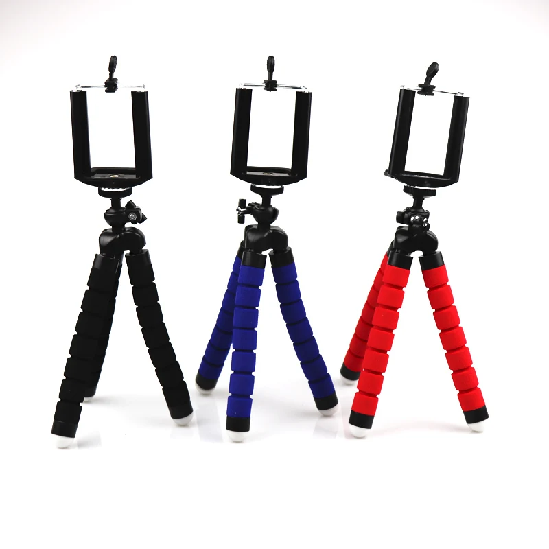 Mini Flexible Sponge Octopus Tripod for iPhone Samsung Xiaomi Huawei Smartphone Tripod Stand Holder for Gopro Camera DSLR Mount