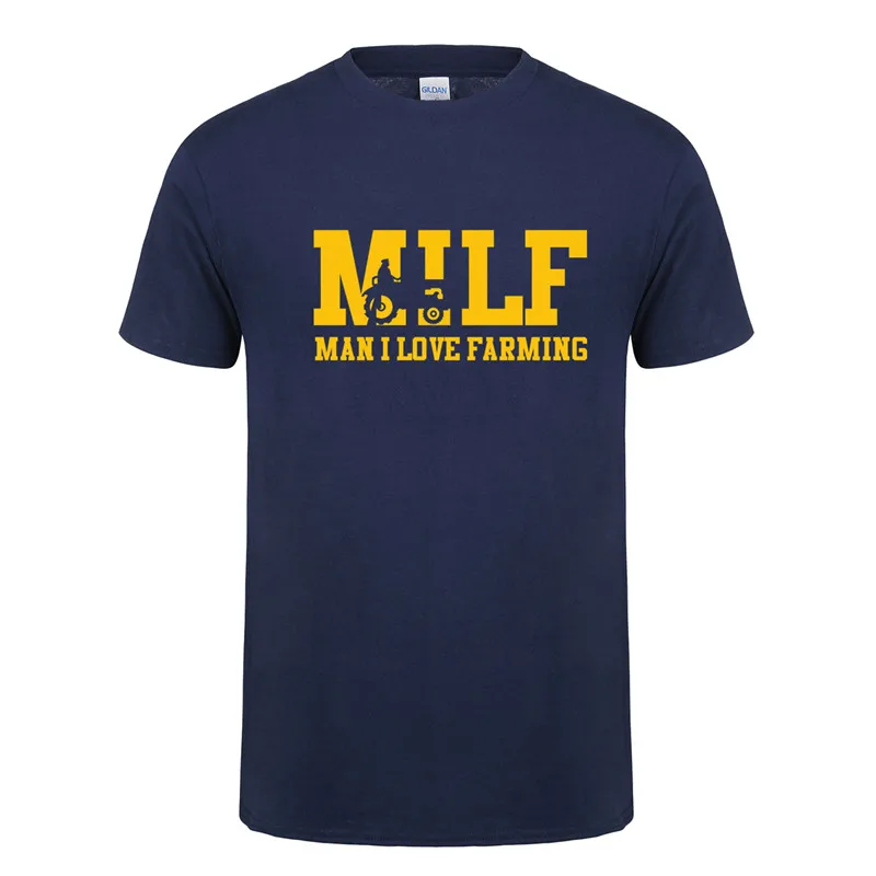 Funny Man I Love Farming T Shirts Present Gift Birthday Mens MILF  T-shirts Man Cotton Tshirts Good Quality Tops OT-975