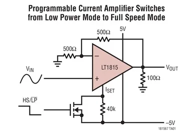 LT1815CS6 LT1815IS6 LT1815IS8 LT1815 - Amplificadores operacionales individuales de 220 MHz, 1500 V/us con corriente de suministro programable