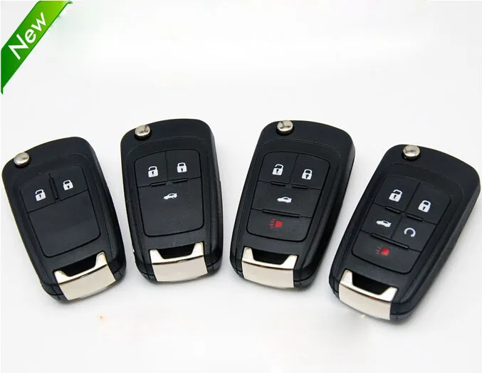 Flip Folding Key Shell for Chevrolet Cruze 2/3/4/5 Button Remote Key Case With Uncut HU100 Blade