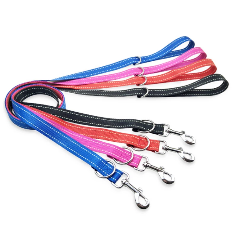 

1pcs 2.5cmx130cm size 4color Soft Padded MeshDog Leash Reflective Nylon Walking Training Dog Leads Running Dog Chains Pet Leash