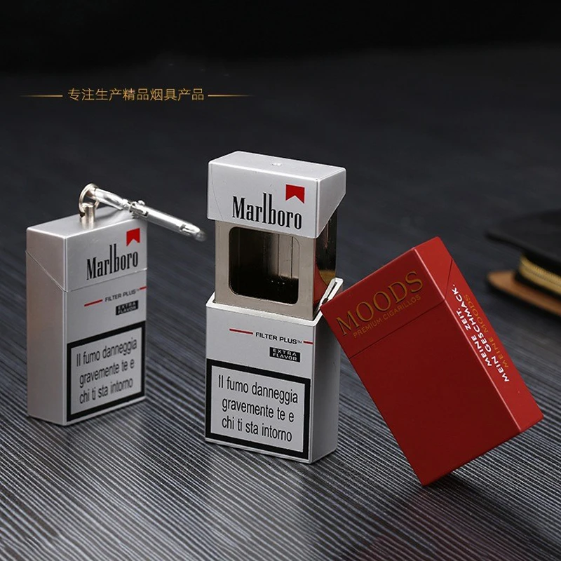 Fashion Portable Ashtray With lid Keychain Pocket Mobile Ashtray auto aschenbecher Mini Cigarette Metal Bottle Storage Package