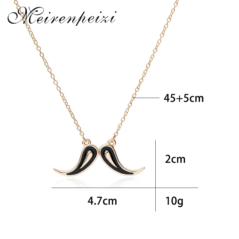 new fashion elegant simple cute beard mustache printed style necklace pendant necklace boutique high quality jewelry