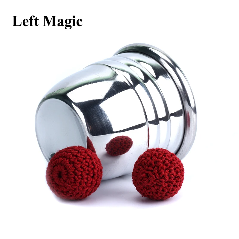 Aluminum Chop Cup - Silver,Classic Line Magnetic Cup Magic Tricks Magic Props Magic Toys Middle Size Close up Magia Gimmick