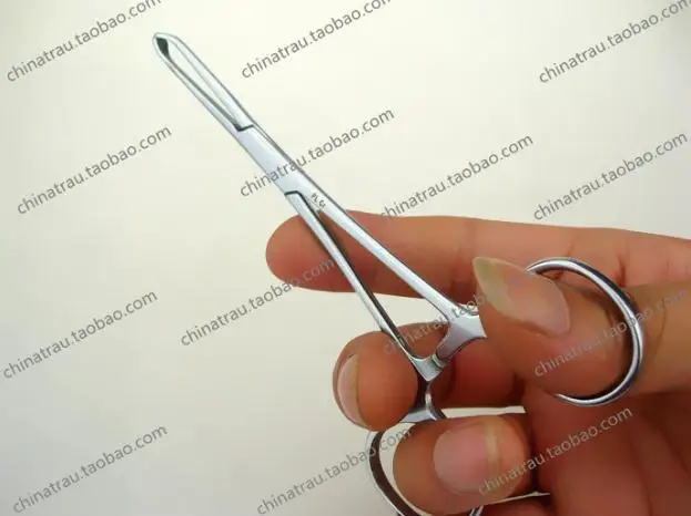 JZ Medical instrument 304 stainless steel Alice tissue forceps Veterinary Surgery skin hold clamp medical pliers width 5 teeth