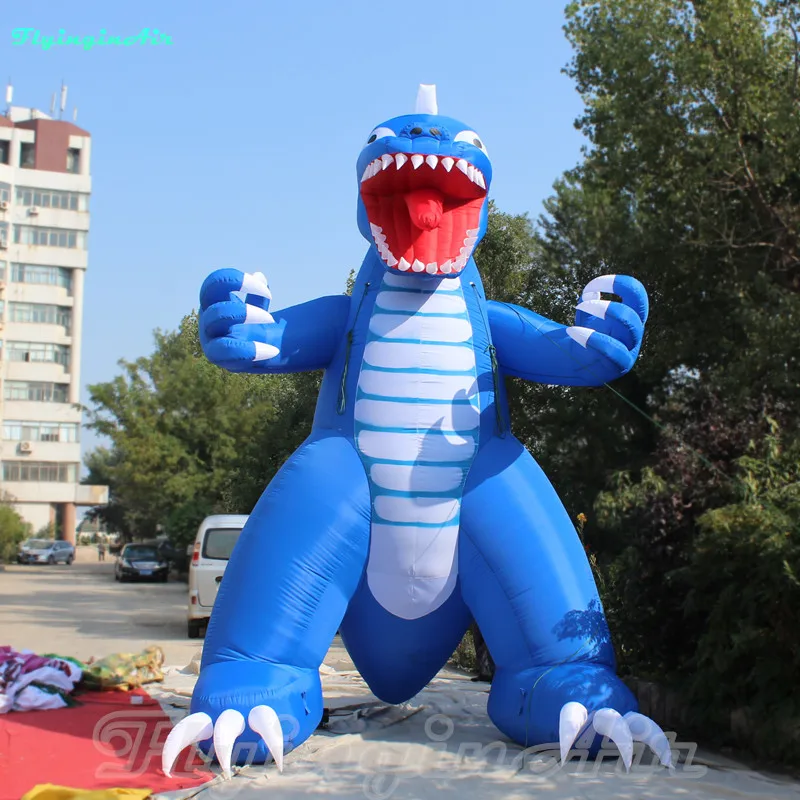 3m/5m Giant Inflatable Dinosaur Air Blow Up Cartoon Animal Model Blue Dragon For Outdoor Show And Comic-con