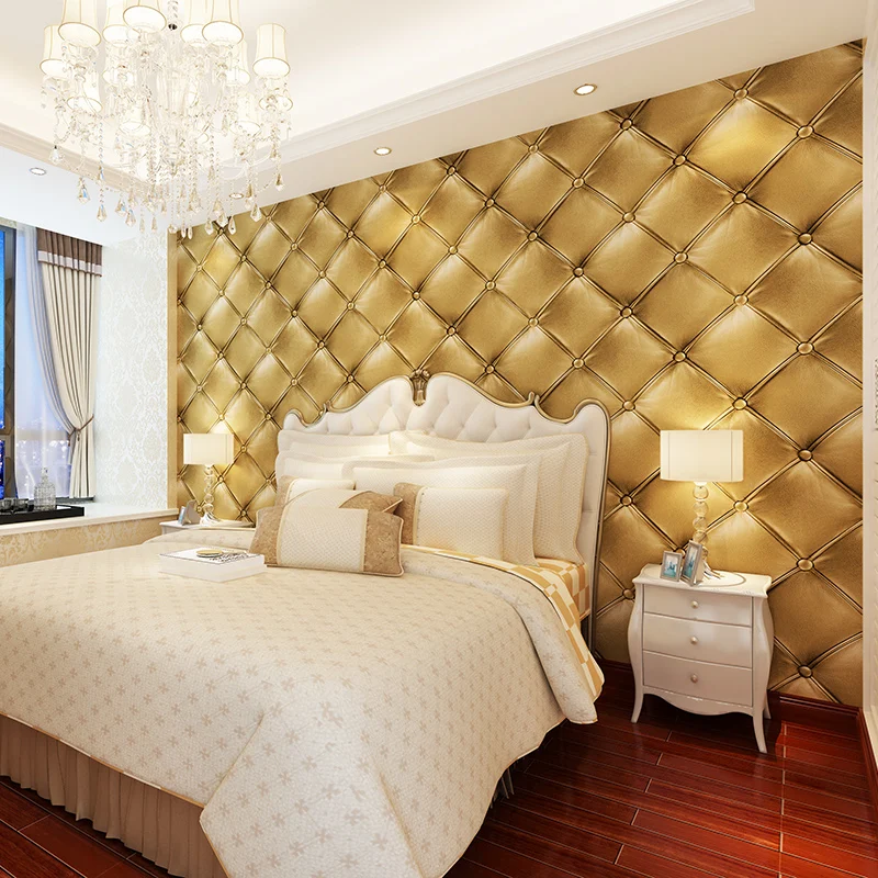 PAYSOTA Luxury Faux Leather 3D Wallpaper For Wall Living room Wall Paper Roll Background Wallcoverings 4 kinds of color optional