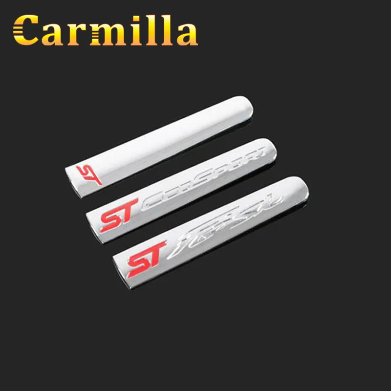 Carmilla ABS Chrome Trim Handbrake Paillette Decoration Cover Sticker For Ford Fiesta 2009 + Ecosport 2012-2017 Accessories