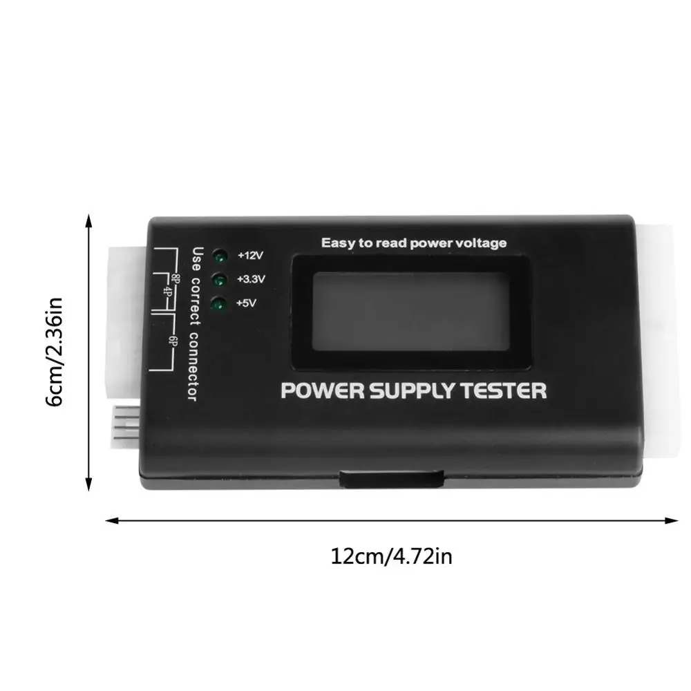 High Quality Digital LCD Power Supply Tester Multifunction Computer 20 24 Pin Sata LCD PSU HD ATX BTX Voltage Test Source