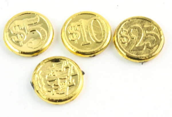 

Cool fancy 100pc MINI plastic pirate treasure gold coins props toys for Halloween birthday party cosplay kids favors prizes