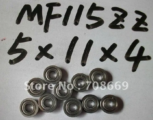 10pcs Miniature Flange Bearing 5x11x4mm 5x11x4 MF115ZZ