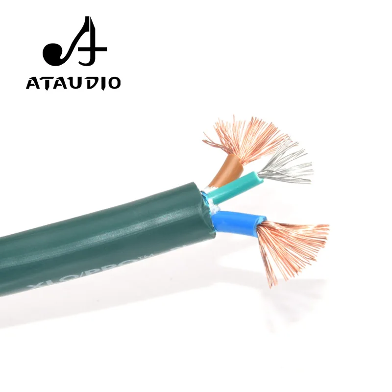 ATAUDIO Hifi 電源ケーブル EUR プラグ付きアンプ DVD 用高性能電源ケーブル